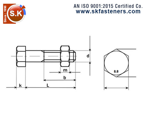 DIN 7990 Hex Bolts manufacturers exporters suppliers in india punjab ludhiana